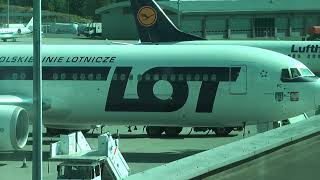 LOT Polish Airlines Boeing 767300ER Landing and Takeoff  KrakowBalice [upl. by Naashom129]