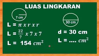 CARA MENGHITUNG LUAS LINGKARANMATEMATIKA KELAS6 SD SEMESTER 1K13quotPart 2 [upl. by Iuq]