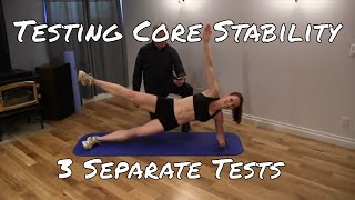 Testing Core Stability  Planks amp Pelvic Raises [upl. by Linad]