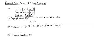 Expected Value Variance amp Standard Deviation [upl. by Krute]