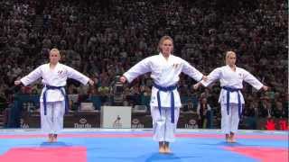 22 Bronze Female Team Kata Venezuela vs France WKF World Karate Championships 2012 [upl. by Hannan948]