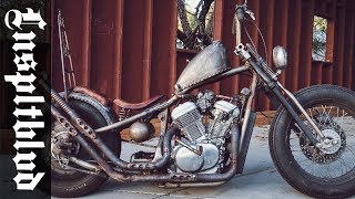 Rust In Peace  Honda Shadow 600 Rat Rod Bobber [upl. by Nicolina554]