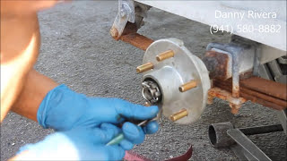 How To Replace Wheel Hub on Boat Trailer [upl. by Baskett898]