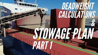 Deadweight Calculation and Stowage Plan  Bulk Carriers  Part 1  Simple explanation [upl. by Mayer]