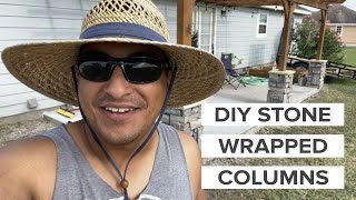 DIY Stone WRAPPED COLUMNS [upl. by Cornie]