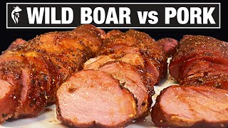 Wild Boar Meat Vs Pork BBQ Boar amp Pork Tenderloin Battle [upl. by Hgeilhsa343]