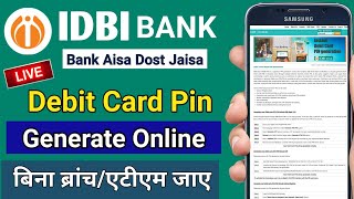 idbi bank atm pin generation online  idbi bank debit card pin generate online  idbi bank atm card [upl. by Nirehtac]