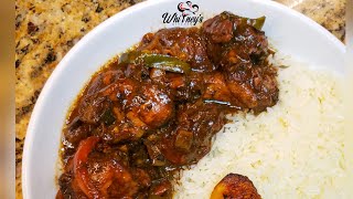 Jamaican Style Brown Stew Chicken Recipe made EASY  Whitneys Kitchen Jamaica [upl. by Casie]