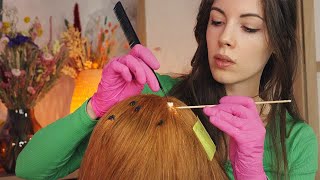 ASMR  Satisfying Scalp Check  Dandruff amp Lice Removal [upl. by Kcirret]