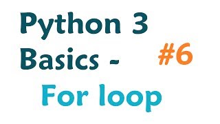 Python 3 Programming Tutorial  For loop [upl. by Cohbath]