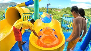 Escape Theme Park in Penang Malaysia Waterslides amp Tubby Racer [upl. by Eibber]