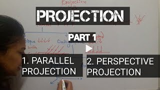 12 Projection in computer graphics  parallel projection and perspective projection [upl. by Batha142]