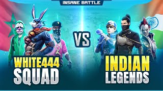 White444 Squad Vs Indian Legends  Free Fire Insane Clash Squad battle bw India Vs Mena Server [upl. by Anilys]