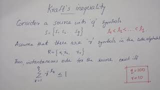 Lecture 13 Proof for Krafts Inequality [upl. by Nwahsirhc]