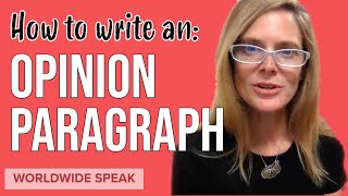 How to Write an Opinion Paragraph  English Writing Skills  2020 [upl. by Nnayelsel873]