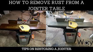 How To Remove Rust From A Jointer Table [upl. by Llezo]