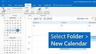 How to create multiple calendars in Outlook [upl. by Odarbil]