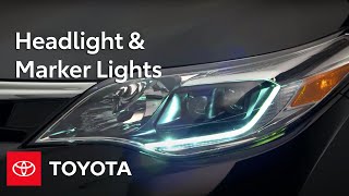 Toyota HowTo Headlight amp Marker Lights  Toyota [upl. by Wilber]