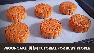 Mooncake Recipe for Busy People  No Talking ASMR baking tutorial [upl. by Chew]